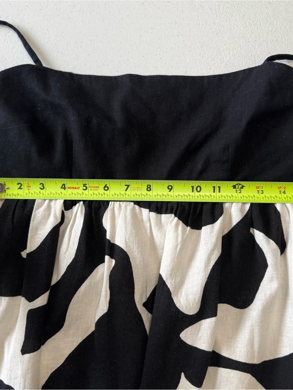 Abercrombie & Fitch Linen Blend Maxi Dress Black White Print Size Medium - Picture 7 of 9
